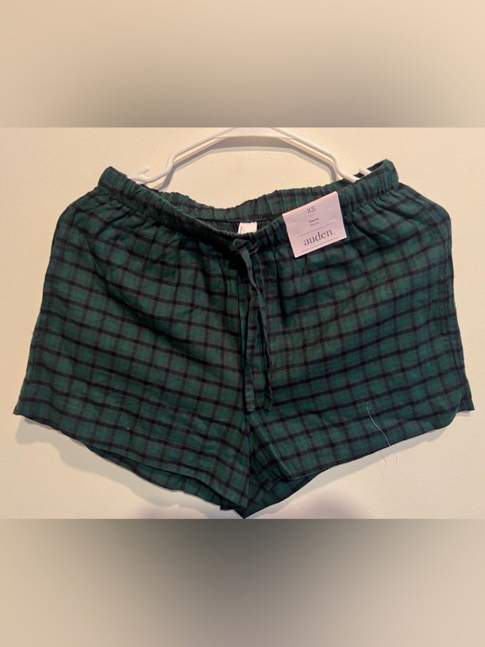 Auden Dark Green and Black Plaid Lounge Shorts